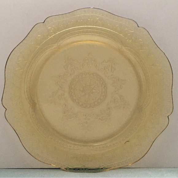 Vintage Patrician Amber by FEDERAL Depression GLASS SERVING Dinner Plate 1930’s - Picture 2 of 5